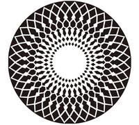 Alfombra Exterior Redonda 200 Geometría Negra Comodidad clásica Alfombras Base Antideslizante,Gran tamaño Alfombra de Dormitorio de Pelo Corto,Lavable,Plegable,para Comedor,salón