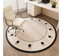 Alfombra Exterior Redonda 200 Línea Negra Comodidad clásica Alfombras Base Antideslizante,Gran tamaño Alfombra de Dormitorio de Pelo Corto,Lavable,Plegable,para Comedor,salón