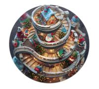 Alfombra Festiva Redondeada caprichosa, alfombras Espiral la mansión, moqueta Suave y Lavable para el Suelo Antideslizante para la habitación del bebé, decoración del salón y Dormitorio 120x120cm