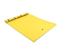 Alfombra flotante de agua de espuma XPE resistente a los desgarros, colchón flotante con almohada enrollable y cordón elástico, cojín flotante adecuado para piscinas, amarillo, 2,7 x 1,5 m x 3,3 cm
