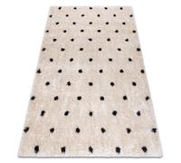 Alfombra FLUFFY 2370 shaggy puntos - crema / antracita 160x220 cm