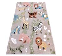 Alfombra FUN Africa para niños animales África beige 160x220 cm