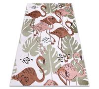 Alfombra FUN Flami para niños flamencos crema 120x170 cm