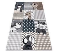 Alfombra FUN Pets para niños animales gris 120x170 cm