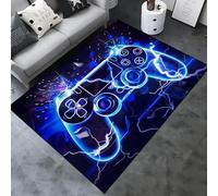 Alfombra Gamer Cool Tapete Quarto Criança Alfombra Gaming Video Games 3D Grafiti Alfombra para Niños Antideslizante Neón Alfombra para sala de Juegos Alfombra Habitacion Juvenil, 80x160 cm, Color 4