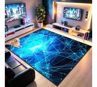 Alfombra Gamer Habitacion Juvenil, Alfombra de Área de Juegos Grande para Dormitorio de Niños, Alfombra Antideslizante Lavable, Decoración Dormitorio Juvenil Niños, Alfombra de Área 200 x 240cm