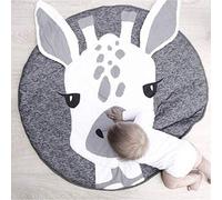 Alfombra Gatear Bebe Animales Jirafa Alfombra Redonda Habitación Decoración Infantil Tapete De Juego Manta De Bebé con Relleno