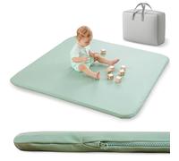 Alfombra Gateo Infantil Impermeable,120x120x3cm Alfombrilla de Piel Vegana Extra Gruesa y Super Suave- Plegable e Impermeable - Colchoneta Bebe Suelo para Jugar - Tapete Bebe