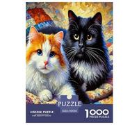 Alfombra Gato Puzzle De 1000 Piezas, Moderno DIY,Entretenimiento Creativo para Adultos Y Niños A Partir De 12 Años Rompecabezas En Familia - Pieza De Arte 70x50cm/1000pcs