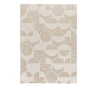 Alfombra geométrica con relieve blanco flora, 80x150 cm - atticgo