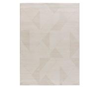 Alfombra geométrica con relieve en crema hl-geometric, 80x150 cm - atticgo