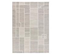 Alfombra geométrica con relieve en crema hl-origin, 80x150 cm - atticgo