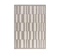 Alfombra geométrica con relieve gris / blanco baresa, 160x230 cm - atticgo
