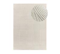 Alfombra geométrica con relieve plata baresa, 80x150 cm - atticgo