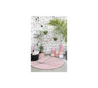 Alfombra geométrica redonda beige y rosa Lorena Canals - Ø 160cm - Rosa