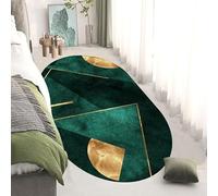 Alfombra geométrica verde esmeralda oscuro, 180 x 200 cm, moderna, antideslizante, lavable, para sala de estar y dormitorio, para decoración elegante del hogar