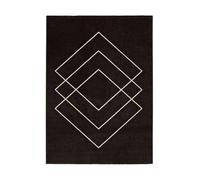 Alfombra geométrico negro breda, 160x230 cm - atticgo