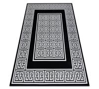 Alfombra GLOSS moderno 6776 85 elegante marco griego negro / marfil 120x170 cm