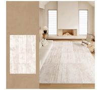 Alfombra grande lavable para sala de estar, suave, antideslizante, de pelo bajo, resistente al desgaste, para dormitorio, comedor, color beige, G, 240 x 400 cm