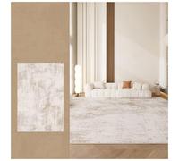 Alfombra grande lavable para sala de estar y dormitorio, suave, antideslizante, resistente al desgaste, de pelo bajo, para interiores, color beige, 240 x 400 cm, perfecta para el comedor en casa