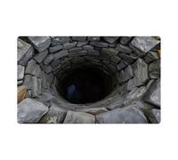 Alfombra grande para sala de estar, alfombra de entrada grande con efecto de engaño visual, adecuada para zonas de alto tráfico, uso en interiores y exteriores, duradero y fácil de limpiar (negro