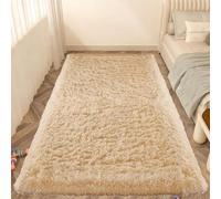 Alfombra Grande Salon 260 x 280 cm No Se Desprenden, Lavable Hasta 30 Grados, Antideslizante, Fluffy, Muy Suave, Alfombra Salón Pelo, Alfombras Esponjosa, para Dormitorio, Sala de Estar, beige