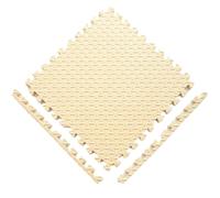 Alfombra Gruesa de 30x30cm con patrón Hojas EVA, tapete for Suelo Fitness, Yoga, Alfombra entrelazada Antideslizante, azulejo Piso Decorativo for habitación, 8 Uds para Gimnasio(Beige)