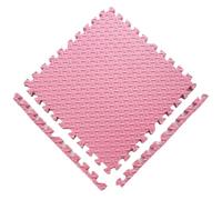 Alfombra Gruesa de 30x30cm con patrón Hojas EVA, tapete for Suelo Fitness, Yoga, Alfombra entrelazada Antideslizante, azulejo Piso Decorativo for habitación, 8 Uds para Gimnasio(Pink)