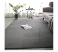 Alfombra gruesa for sala de estar, alfombra de lana Coral for área grande, alfombra suave for suelo de juegos for niños, estera de Yoga for cabecera y ventana for niñas(Dark Grey,50x80cm(19x31 in)