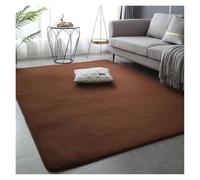Alfombra gruesa for sala de estar, alfombra de lana Coral for área grande, alfombra suave for suelo de juegos for niños, estera de Yoga for cabecera y ventana for niñas(Coffee,50x160cm(19x62 in))