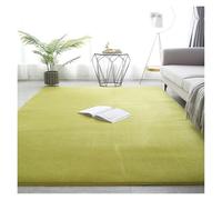 Alfombra gruesa for sala de estar, alfombra de lana Coral for área grande, alfombra suave for suelo de juegos for niños, estera de Yoga for cabecera y ventana for niñas(Green,50x160cm(19x62 in))