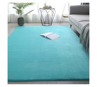 Alfombra gruesa for sala de estar, alfombra de lana Coral for área grande, alfombra suave for suelo de juegos for niños, estera de Yoga for cabecera y ventana for niñas(Light Blue,50x160cm(19x62 in))