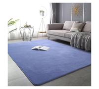 Alfombra gruesa for sala de estar, alfombra de lana Coral for área grande, alfombra suave for suelo de juegos for niños, estera de Yoga for cabecera y ventana for niñas(Dark Blue,50x160cm(19x62 in))