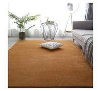 Alfombra gruesa for sala de estar, alfombra de lana Coral for área grande, alfombra suave for suelo de juegos for niños, estera de Yoga for cabecera y ventana for niñas(Khaki,50x160cm(19x62 in))