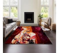 Alfombra Gruesa Imitación Cachemir Estilo Death Note, Marroquí, para Sala Estar, Dormitorio, Sofá, Mesa De Centro, Manta, Estilo Étnico Americano, Estilo Rústico Retro. (DN 02,120x160 cm)