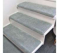 Alfombra gruesa y suave para escalones, azulejos antideslizantes autoadhesivos, pisos de madera para escaleras, tapete protector de escalera para interiores para niños/perros