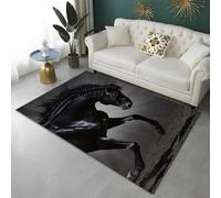 Alfombra Habitación Con Motivos Animales Caballo Impresión 3D Alfombras Franela Suave Antideslizante Lavable Alfombra Suelo Sala De Juegos Para Adultos Decoración Para El Hogar (Color 3,80x160cm)