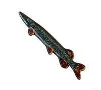 Alfombra hecha a mano con silueta de pez y forma irregular, alfombra de diseño natural para mejorar los interiores contemporáneos y tradicionales del hogar (B)