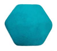Alfombra hexagonal de felpa para niños para gatear y jugar, adecuada para uso en interiores en guarderías y salas de juegos (azul)