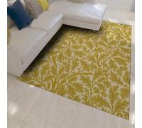 Alfombra Hojas otoño 200x300 Hojas Roble Amarillas Alfombra Lana sintética Suave alfombras Bohemias fáciles Limpiar salón Dormitorio Cocina alfombras Finas Pelo bajo Lavables Comedor Granja