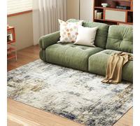 Alfombra HOMCOM lavable a máquina, alfombra para sala de estar, superficie antideslizante, para sala de estar, comedor, dormitorio, 230x160 cm, gris