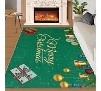 Alfombra Home Decoe, Alfombras Decorativas Antideslizantes Lavables del Festival de Navidad de Fashion Green, Aplicar en el Dormitorio del salón (50x80cm)