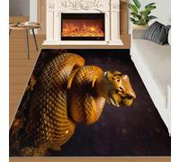 Alfombra Home Decoe de Animales de Terror Abstracto, Minimalismo Moderno, Alfombras Negras Antideslizantes Lavables, Aplicadas en el salón, Dormitorio, Pasillo del Comedor (50x80cm)