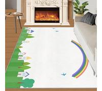 Alfombra Home Decoe de Dibujos Animados, alfombras Lavables Antideslizantes de Prairie House, arcoíris de grafitis aplicados al salón, Dormitorio, Comedor y Pasillo (70x120cm)