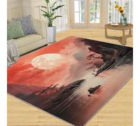 Alfombra Home Decoe de montañas, alfombras Lavables Antideslizantes Mountain Mountains White, Hermoso Cielo Atardecer Paisaje Natural aplicado al Dormitorio del salón (60x90cm)