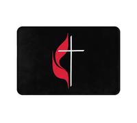 Alfombra Iglesia Metodista Unida Atrapapolvo Felpudo De Entrada Duradera Trampa De Tierra para Jardín Pasillo Casa 60X40Cm