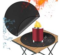Alfombra IgníFuga, 18" Alfombrilla Chimenea, Fire Pit Mat, Redondo Chimenea Alfombrilla, Alfombra Barbacoa Exterior, Alfombra de BBQ, para Cocina, Chimenea, Camping, Parrilla