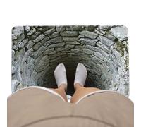 Alfombra Ilusión 3D, material de impresión de terciopelo de poliéster | 50 x 80 cm antideslizante 250 g Tamaño | Felpudo con motivo visual de agujero realista para perros y gatos, decoración divertida