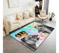 Alfombra Impresa 3D León Animal Salvaje Alfombras Grandes para La Sala Alfombra 3D, Alfombra De La Sala De Estar, Alfombras para Niños para El Dormitorio, Alfombras 80 X 120 Cm -7U8P8W8H6E