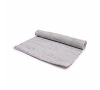 Alfombra india pequeña de algodón tejida a mano - 50x90cm - Gris